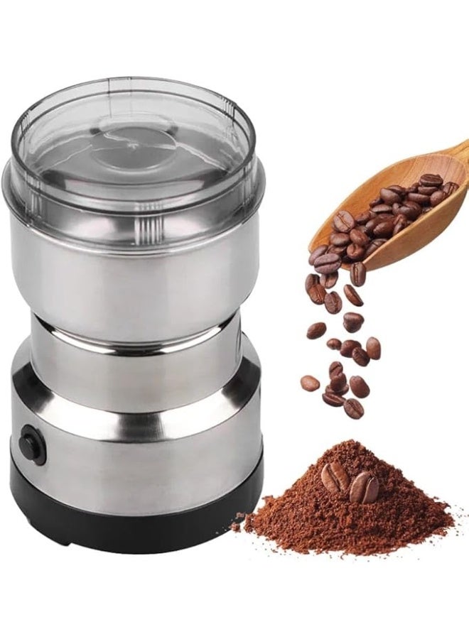 Electric Coffee Grinder: Versatile stainless steel grinder for seeds, spices, herbs, and nuts - includes a transparent lid, 50g - Image 3